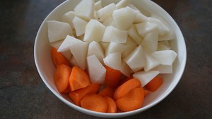 The practice measure of flesh of shoulder of the turnip sheep that stew 3