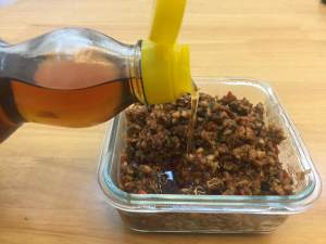 The practice measure that contains beef sauce 9