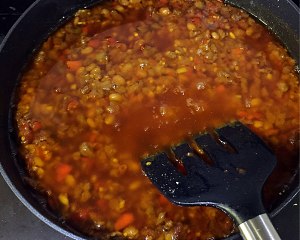 The practice measure of the sauce of sweet hot beef of super go with rice 16