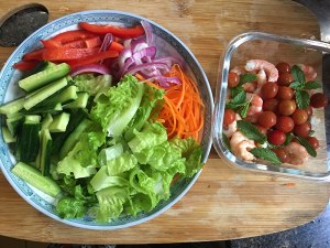 The practice measure of salad of fruit of oil of bright shrimp ox 2