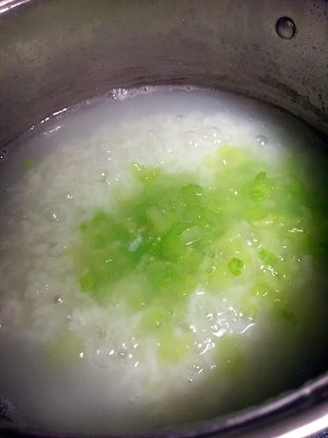 The practice measure of celery beef congee 5