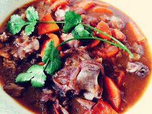 The practice measure of end of sheep of red wine braise 11