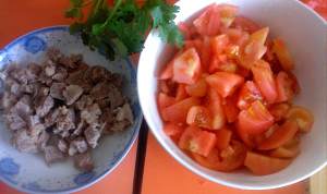 The practice measure of the beef persimmon that stew 2