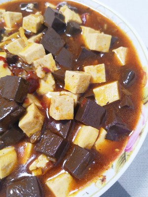The practice measure of ovine blood bean curd 6
