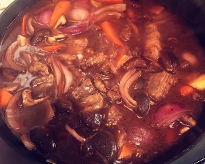The practice measure of the red wine beef that stew 2