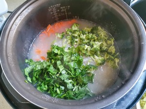 The practice measure of congee of miscellaneous greens beef 6