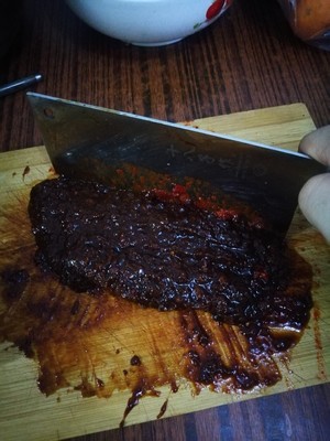 Zheng Laowu " sauce of sweet hot beef " practice measure 8