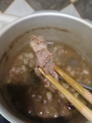 The practice measure of beef of boiled in clear soup 7