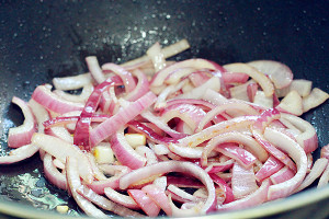 Onion fries fat Niu Juan, the satisfies a craving for delicious food really practice measure of warm 5