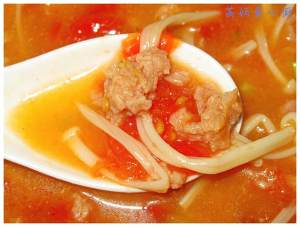 The practice measure of soup of tomato slippery beef 6