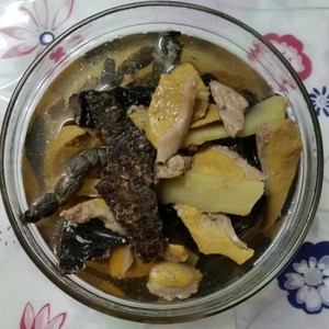 The practice measure that saline cistanche of Ba Ji the bark of eucommia stews the waist outside the sheep 6