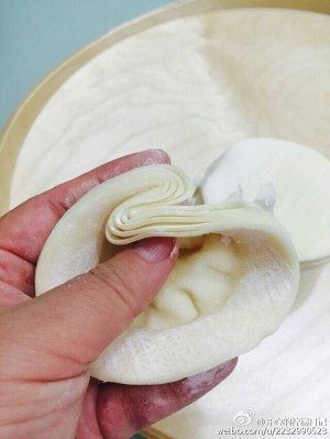 The practice measure of beef onion a steamed dumping with the dough gathered at the top 15