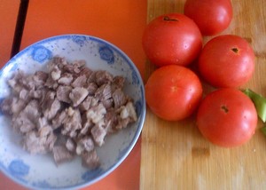 The practice measure of the beef persimmon that stew 1