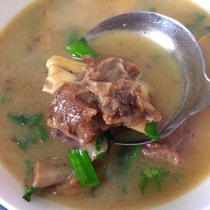 The practice measure of bone of the beefsteak that stew 10