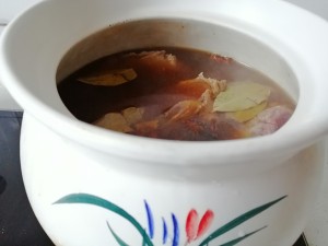Sauce ox is tendinous child fleshy ~~ (the pig that add sauce is tendinous child the flesh and bittern egg practice) practice measure 12