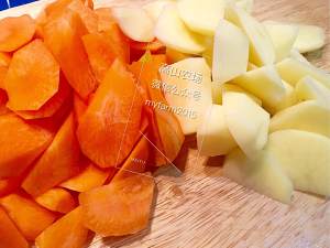 The practice measure of soup of ovine abdomen vegetable 8