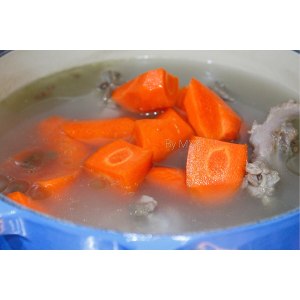 The practice measure of soup of carrot sheep bone 4