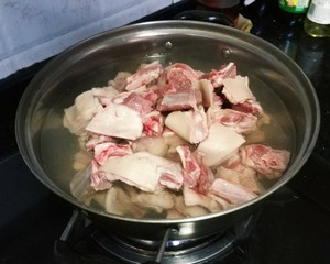 The practice measure of Nan of sheep of clear soup of mushroom of white ox liver 4