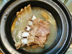 Mutton chop is baked sweet, the practice measure of the ovine soup pink that boil 3