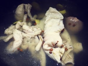 The practice measure of ovine chipped cooked entrails of sheep or oxen 2