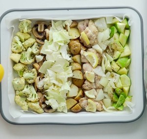 Soup of sheep of boiled in clear soup + the practice measure of the chicken of butyric miscellaneous greens that bake 9