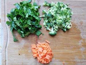 The practice measure of congee of miscellaneous greens beef 5