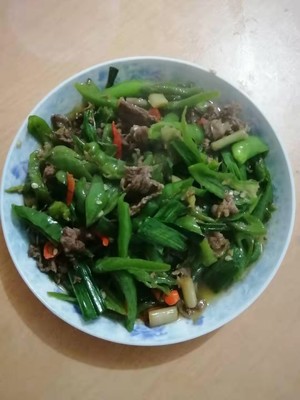 The practice measure of silk of green pepper beef 11