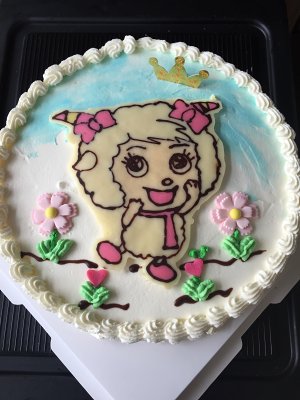 The practice measure of cake of beautiful sheep sheep 2