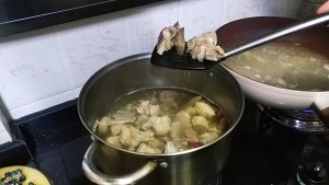 The practice measure of Nan of sheep of clear soup of mushroom of white ox liver 15