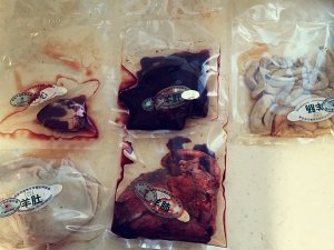 The practice measure of ovine chipped cooked entrails of sheep or oxen 1