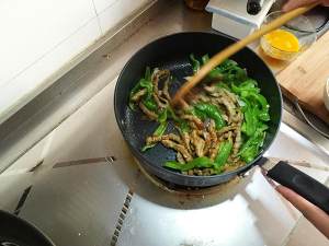 Super the practice measure of shredded meat of tender green pepper ox 10