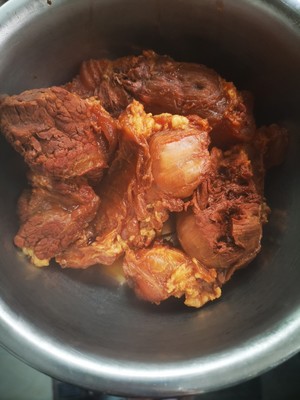 The practice measure of the sauce beef on the tip of the tongue 6