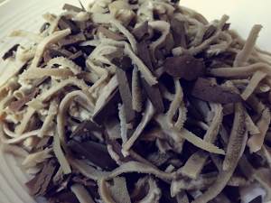 The practice measure of ovine chipped cooked entrails of sheep or oxen 5
