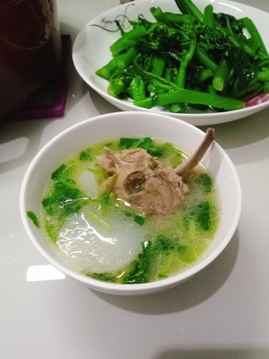 The practice measure of soup of turnip of bone of sheep of warm warm Da 9