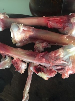 The practice measure of the ovine bone soup that does not have smell of mutton completely 2