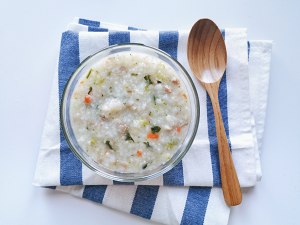 The practice measure of congee of miscellaneous greens beef 10