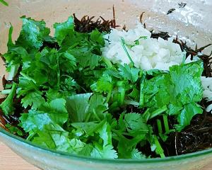 Healthy and algal " macrobian dish " mix simply fall tastily the practice measure of dish of dwell of sheep of cold and dressed with sause of 3 tall ~ 7