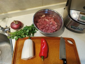 The practice measure of Bao of turnip ox diced meat 1