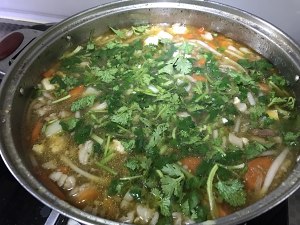 Explain the practice measure of mom sheep noodles in soup 10