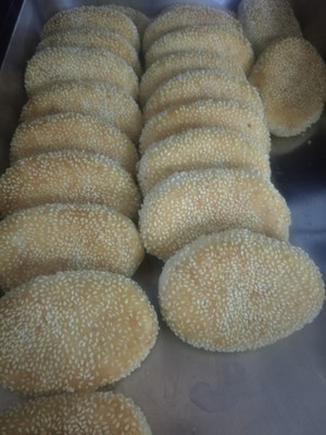 The practice measure of sesame seed cake of tongue of white sugar ox 5