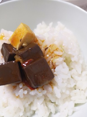 The practice measure of ovine blood bean curd 7