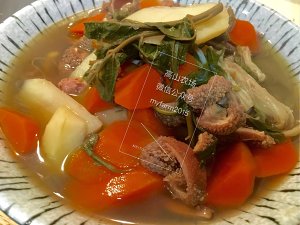 The practice measure of soup of ovine abdomen vegetable 14