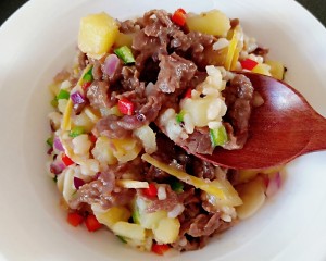 The practice measure of meal of beef potato evaporate 6