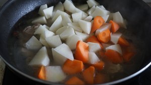 The practice measure of flesh of shoulder of the turnip sheep that stew 9