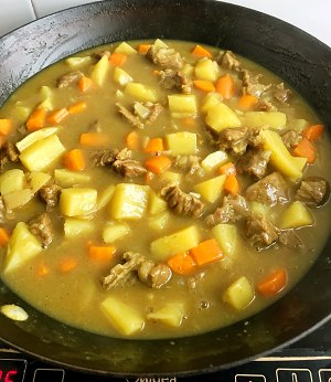 The practice measure of curry potato beef 6