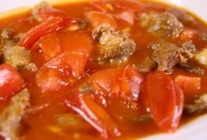 The practice measure of the beef persimmon that stew 8