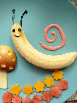 The practice measure that does not have the fruit snail with caption lovely dish 5