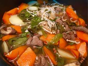 The practice measure of soup of ovine abdomen vegetable 13
