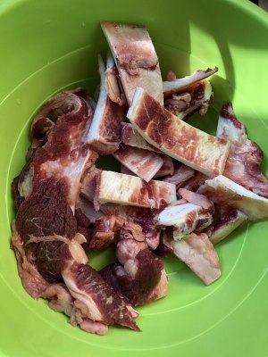 The practice measure of soup of bovine bone green turnip 1