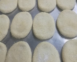 The practice measure of sesame seed cake of tongue of white sugar ox 4